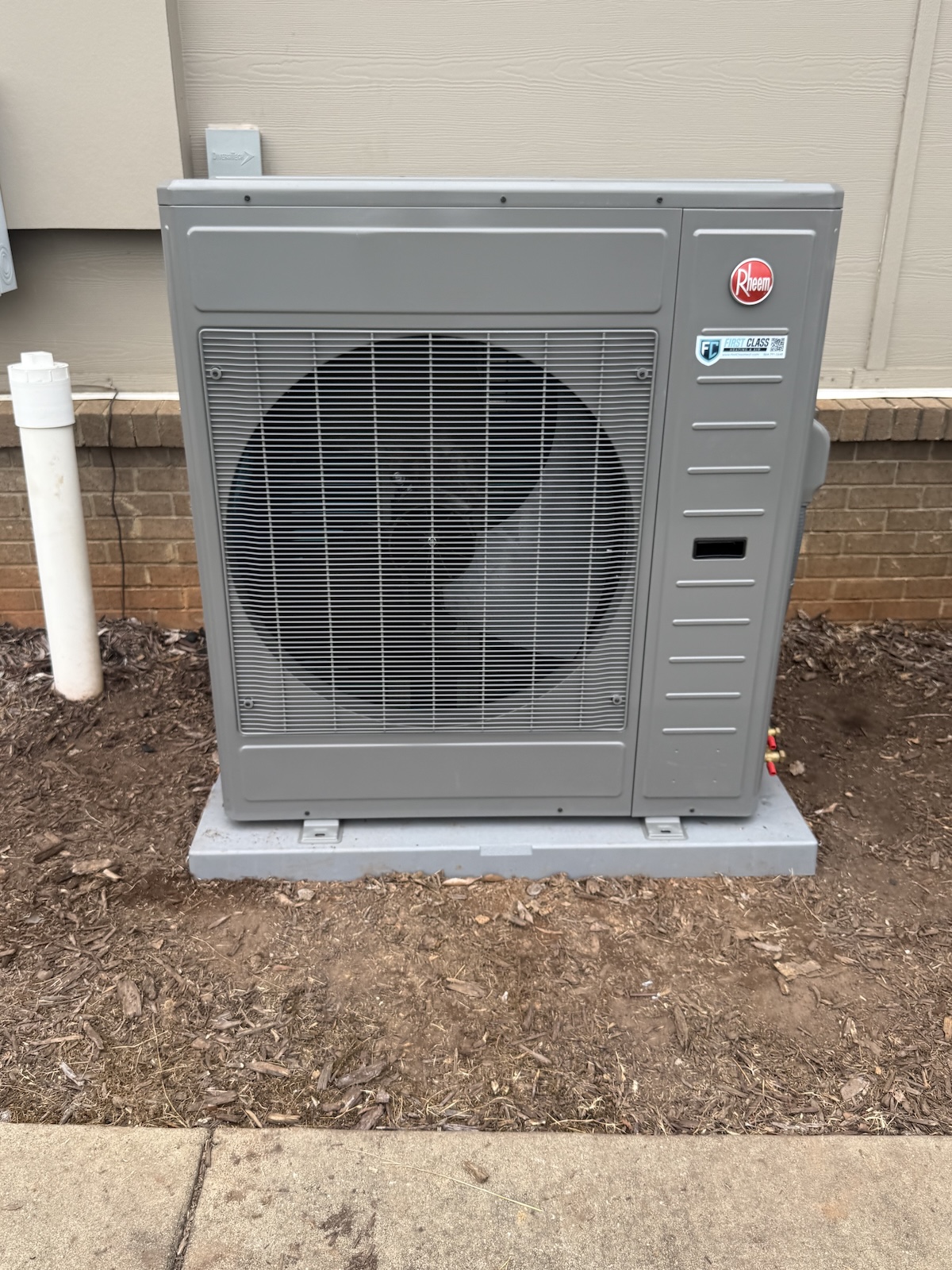 Rheem variable speed heat pump installation in Greer, SC