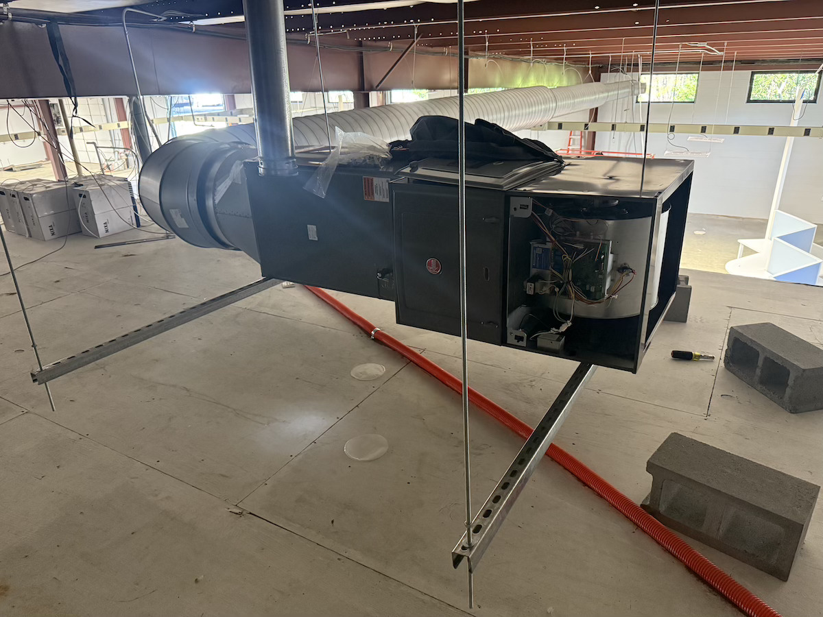 Commercial furnace installation