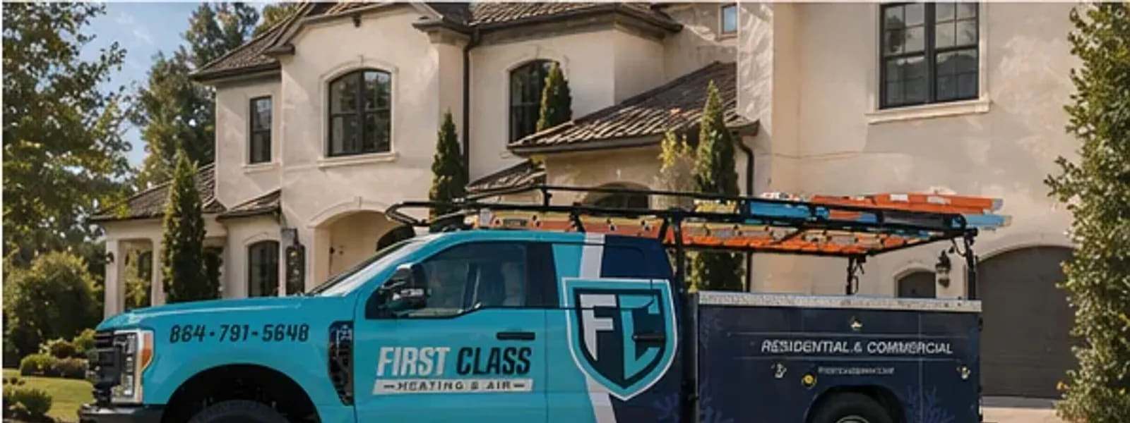 New construction HVAC design in Greenville, SC by First Class Heating & Air
